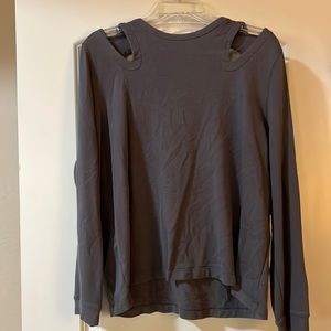 Cropped Women’s Large Grey Sweater - Open back